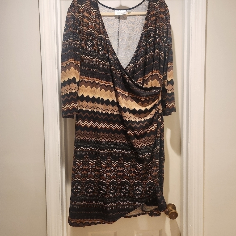 AVENUE wrap dress with tulip hem